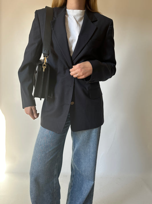 Light wool navy blazer