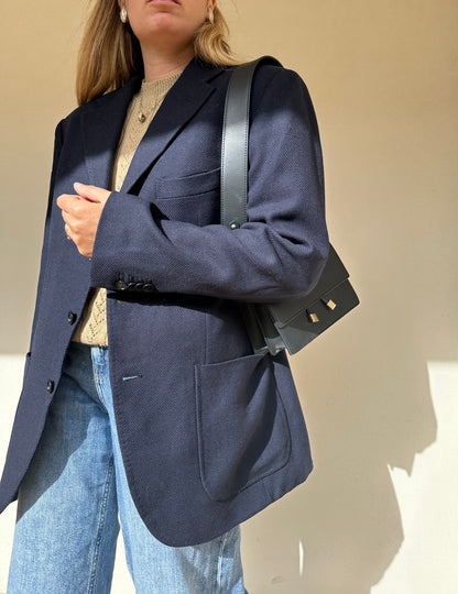 Everyday navy wool blazer