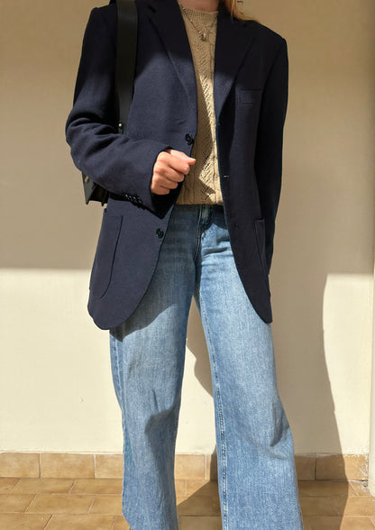 Everyday navy wool blazer