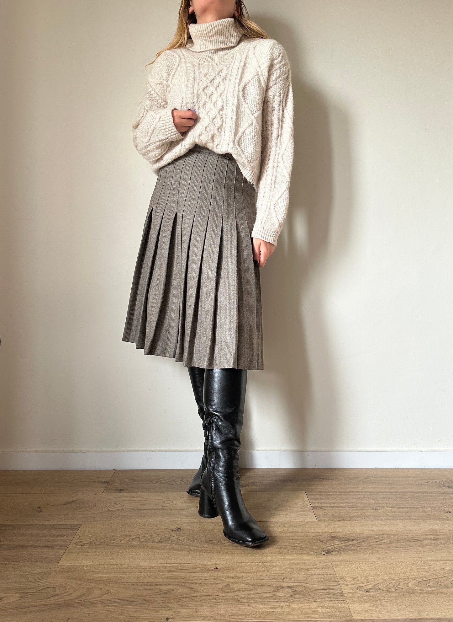 Prince of Wales wool skirt