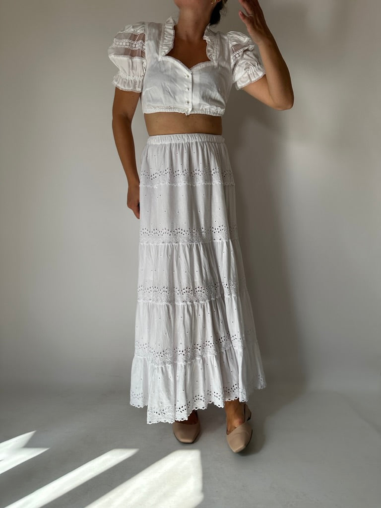 Romantico lace crop top