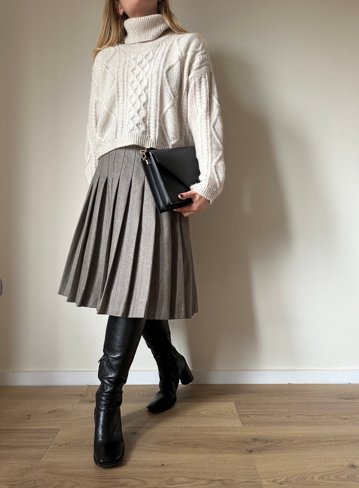 Prince of Wales wool skirt