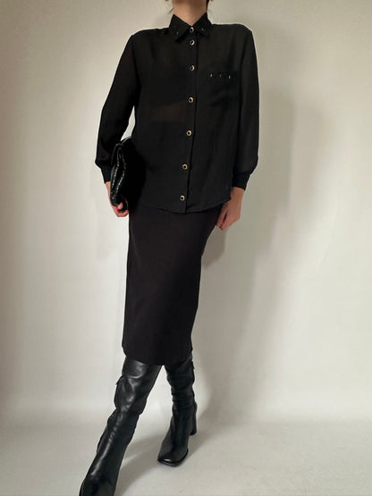 Organza black shirt