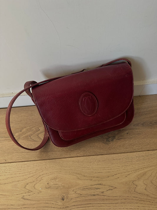 Cartier postina burgundy bag