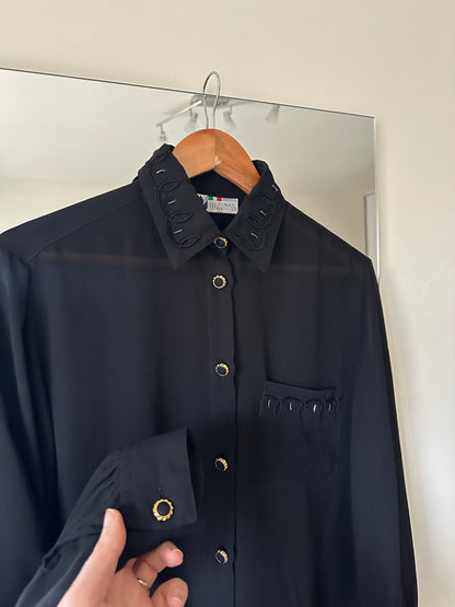 Organza black shirt