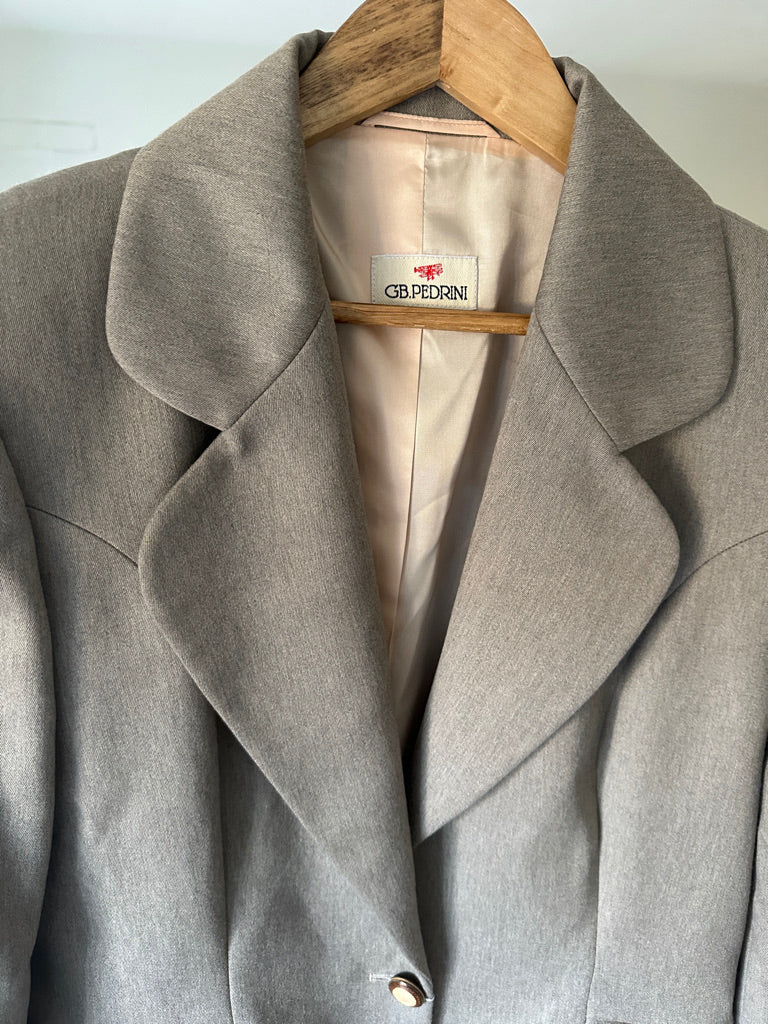 Virgin wool grey blazer - new deadstock