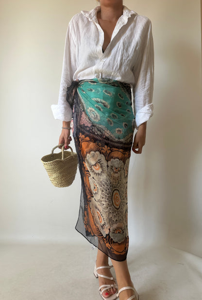 Pareo safari in misto seta