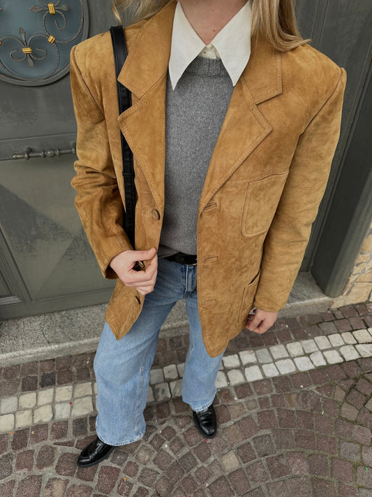 Suede cool blazer