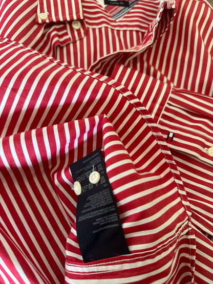 Tommy Hilfiger red striped shirt