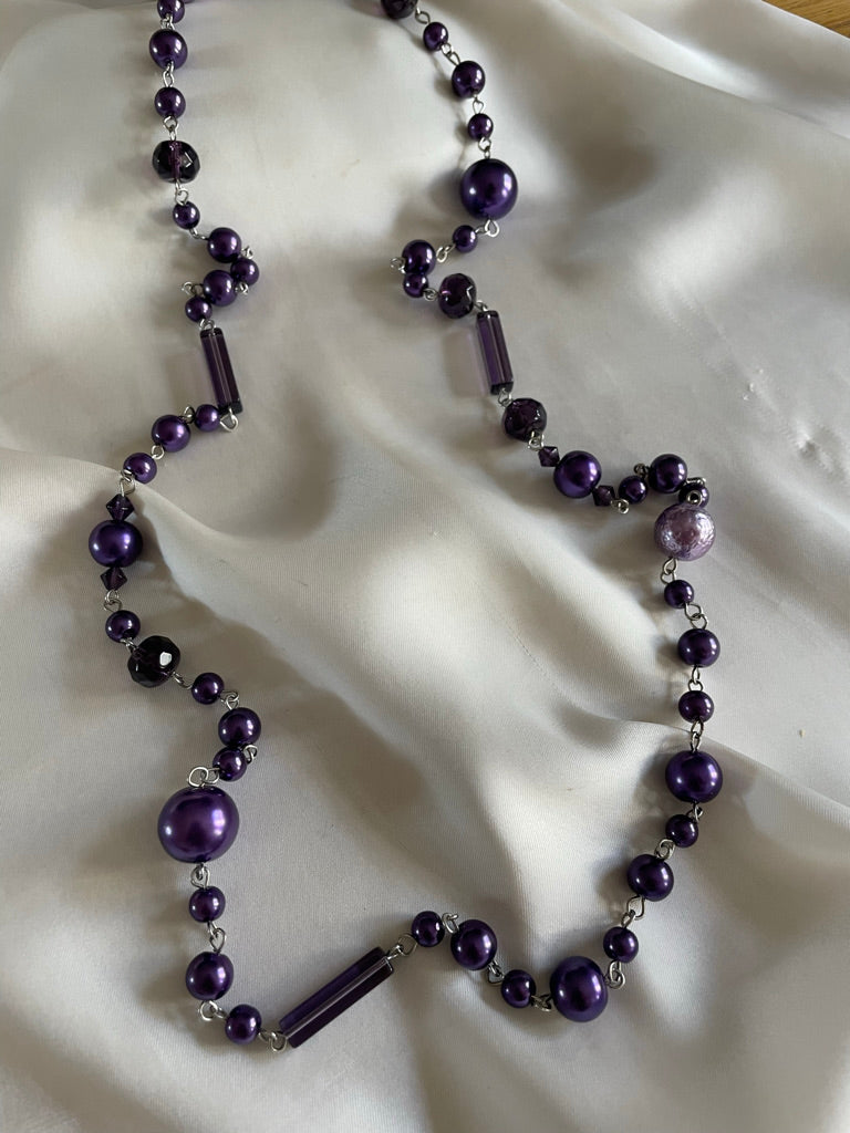 Purple stone necklace