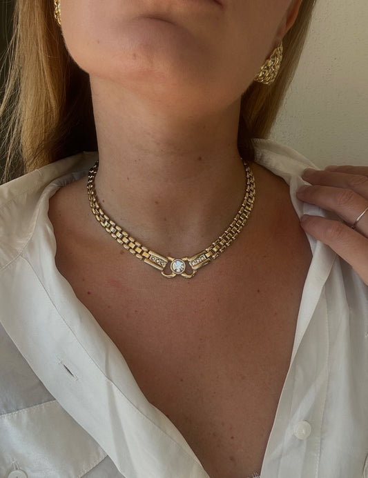 Collier anni 80 con brillanti