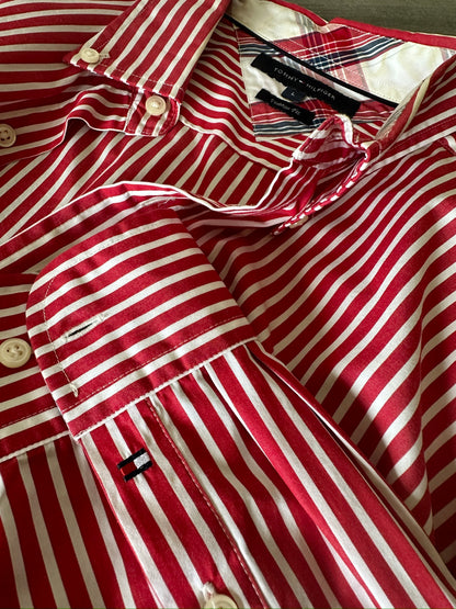 Tommy Hilfiger red striped shirt