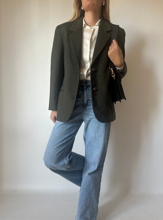 100% virgin wool verdone blazer