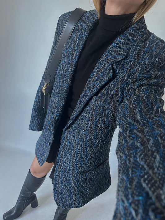 Virgin wool tweed blazer