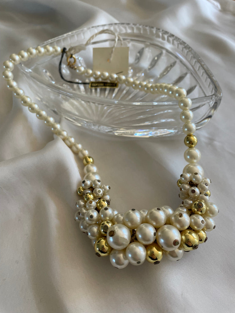 Collier perle e lucite - nuovo con etichetta