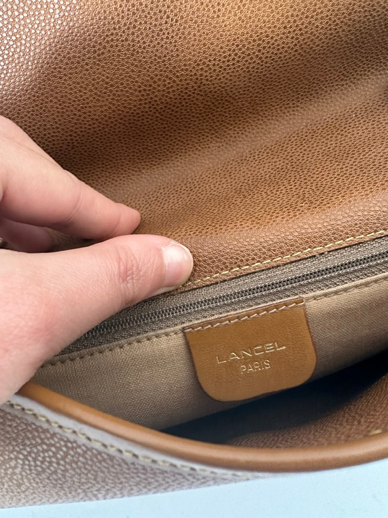 Lancel Paris caramel clutch