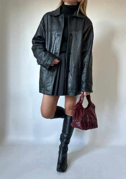 Leather black jacket