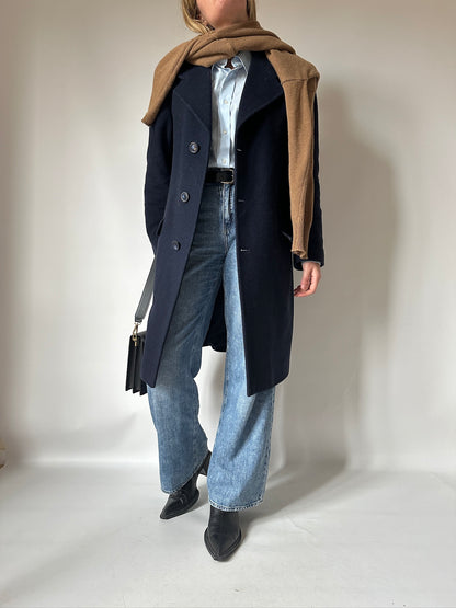 Essential tailored navy coat