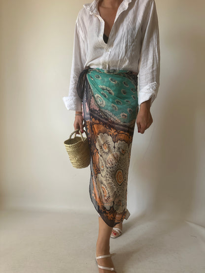 Pareo safari in misto seta