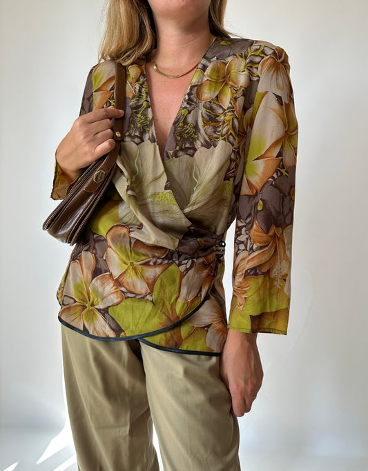 Botanical pure silk shirt