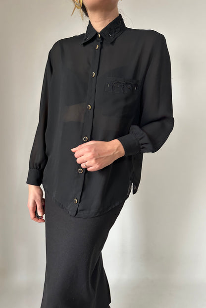 Organza black shirt