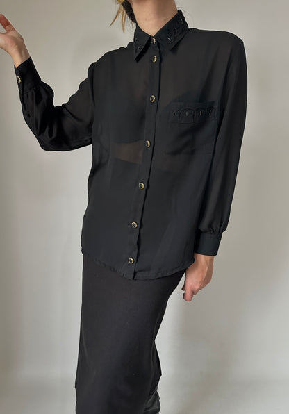 Organza black shirt