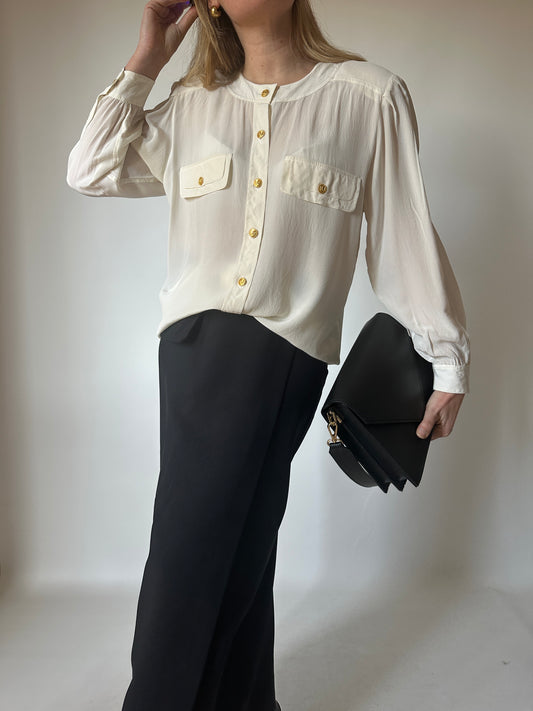 Precious pure silk cream shirt