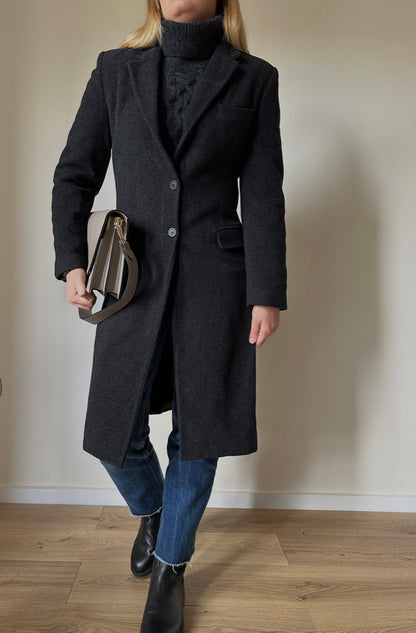 Wool and cachemire slim coat