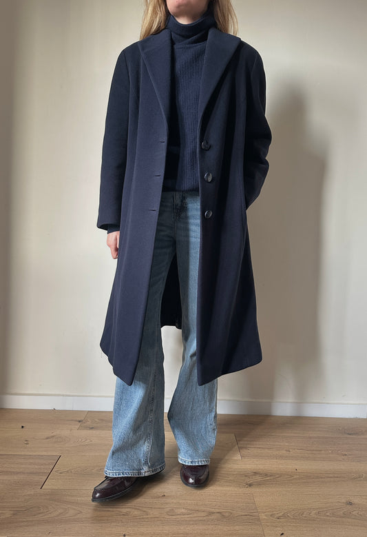 Made in Italy navy wool coat