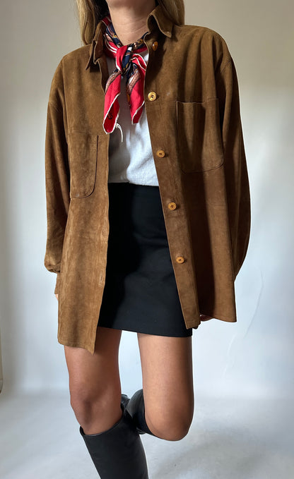 Brown suede jacket