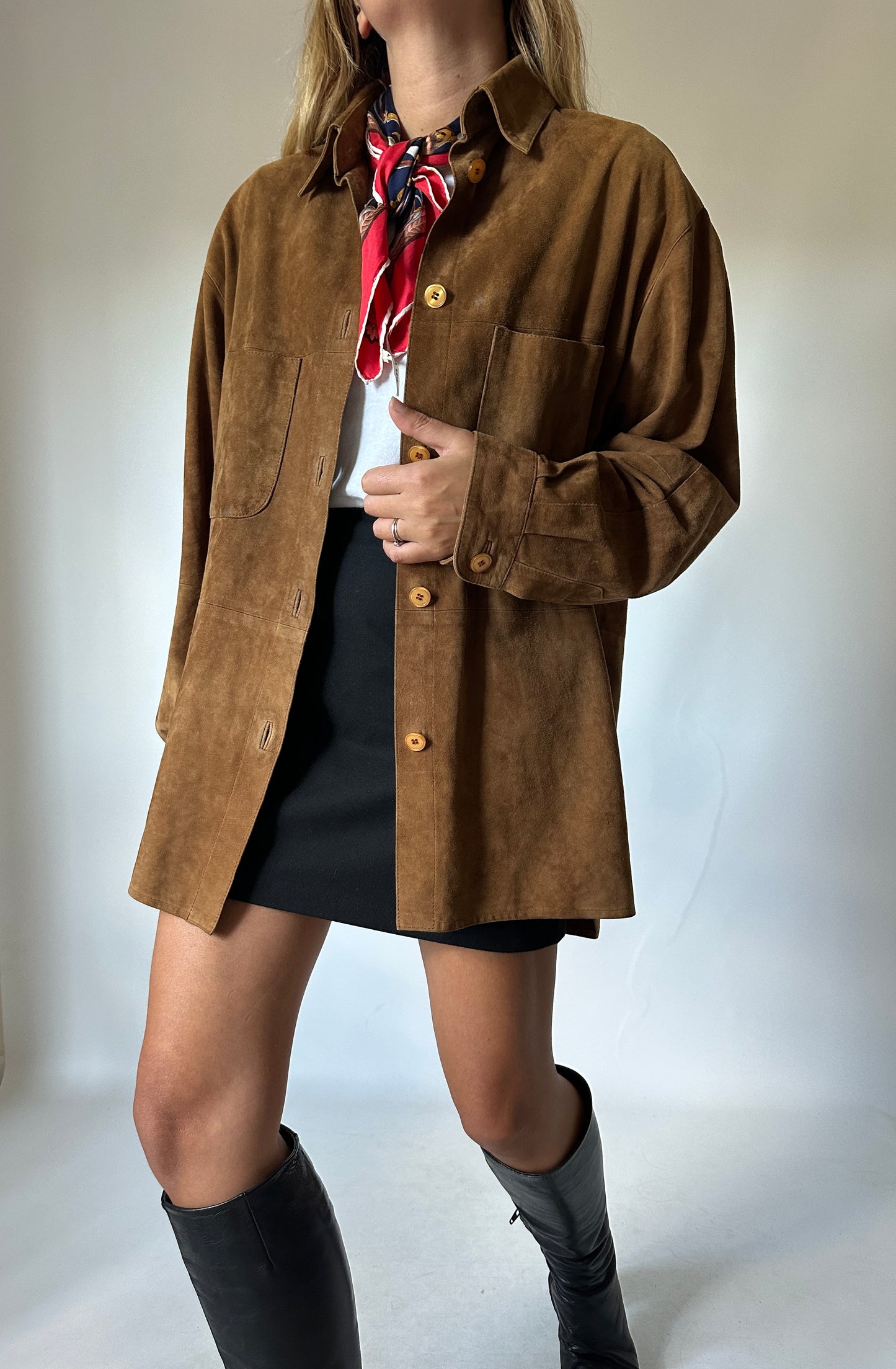 Brown suede jacket