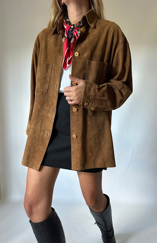 Brown suede jacket