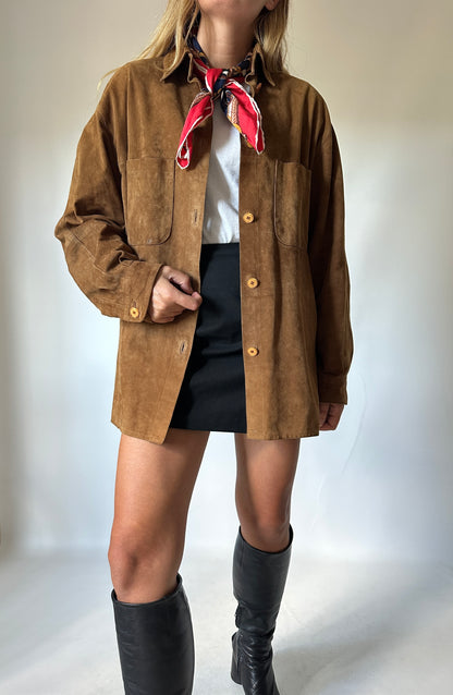 Brown suede jacket