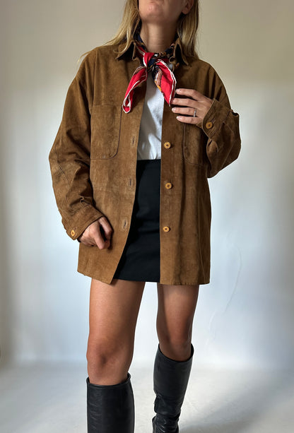 Brown suede jacket