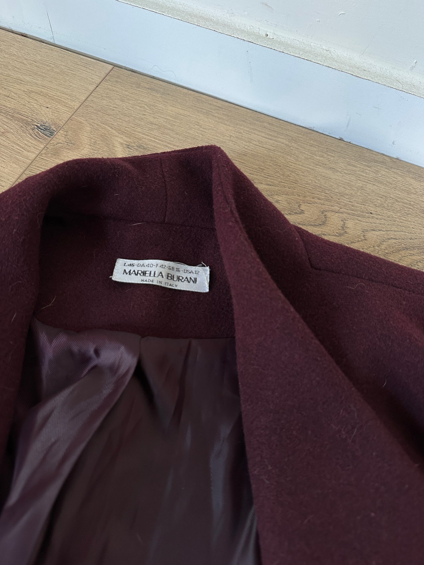 Mariella Burani borgogna coat