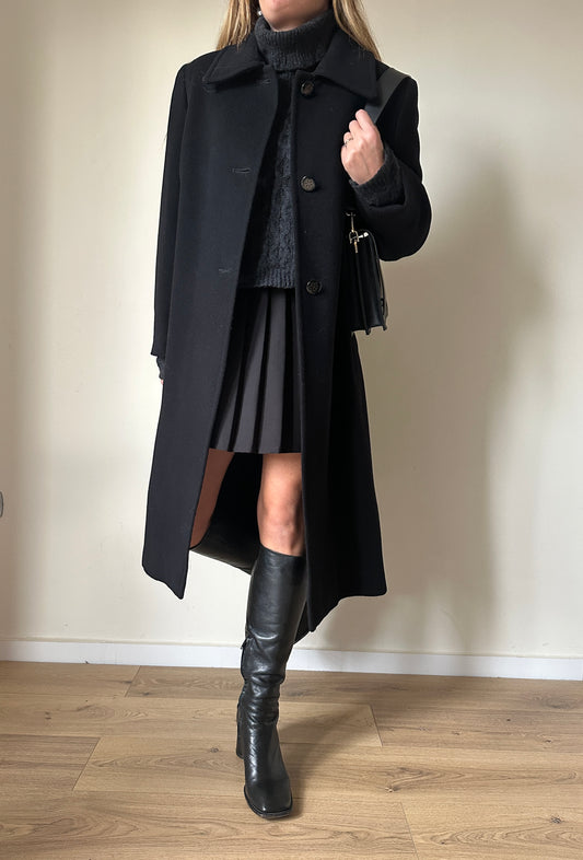 Wool and cachemire minimal coat