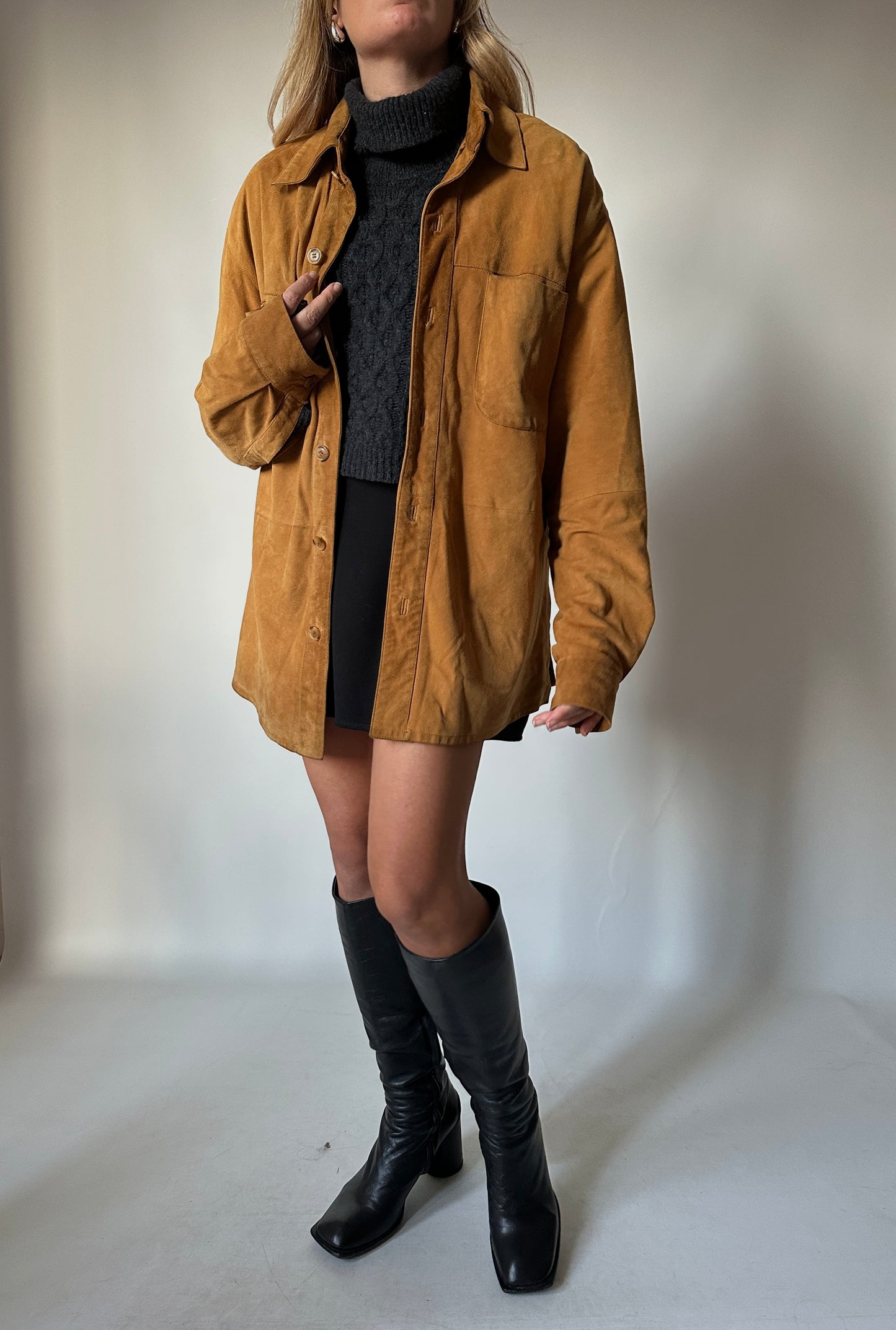 Brown suede jacket