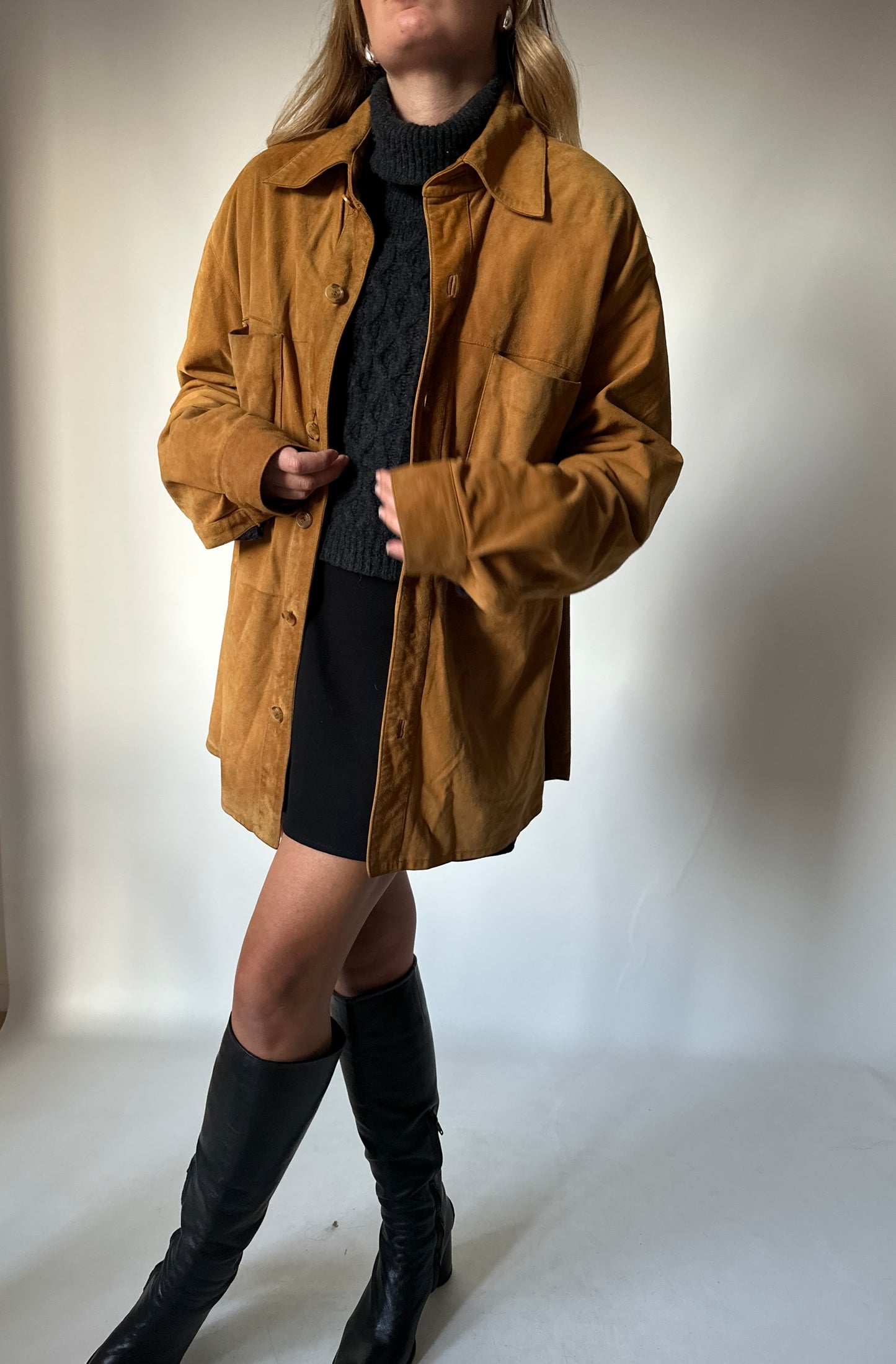 Brown suede jacket