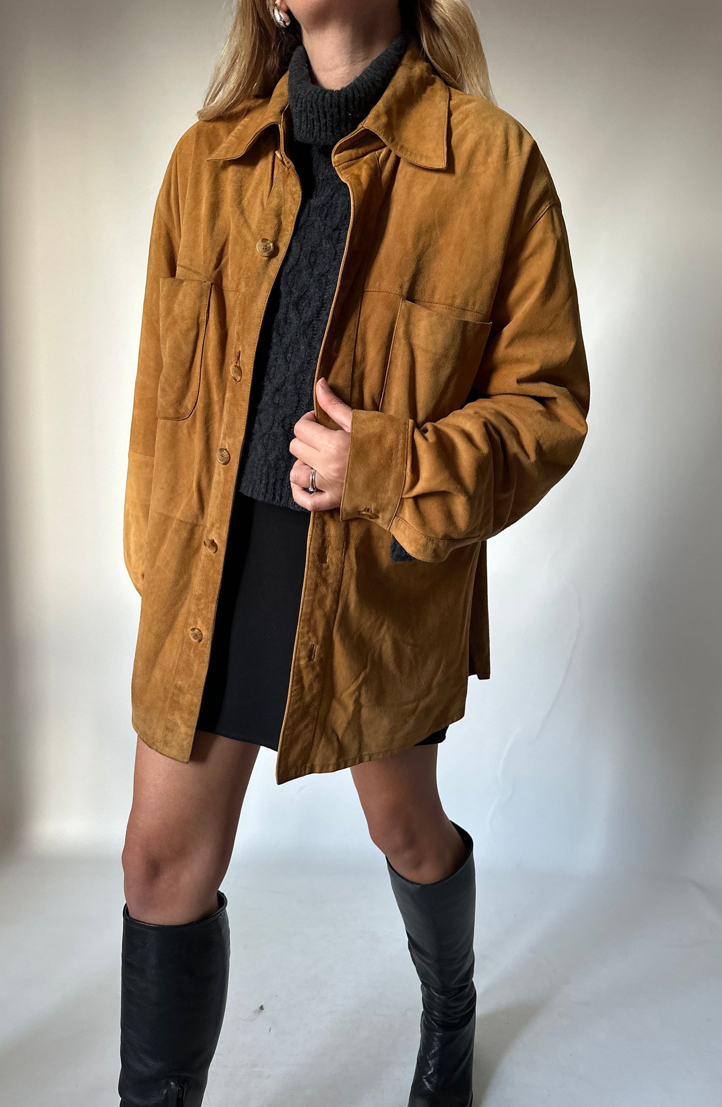 Brown suede jacket