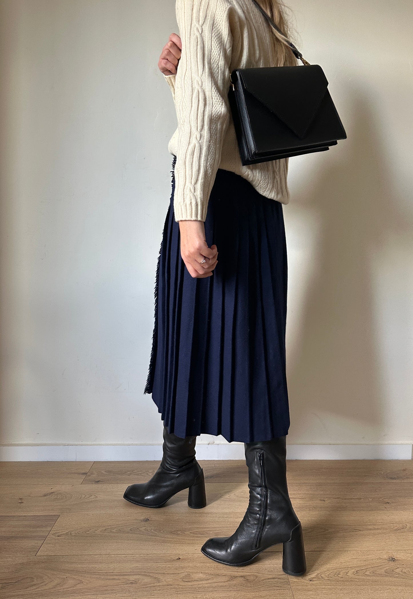 Made in Scotland navy skirt