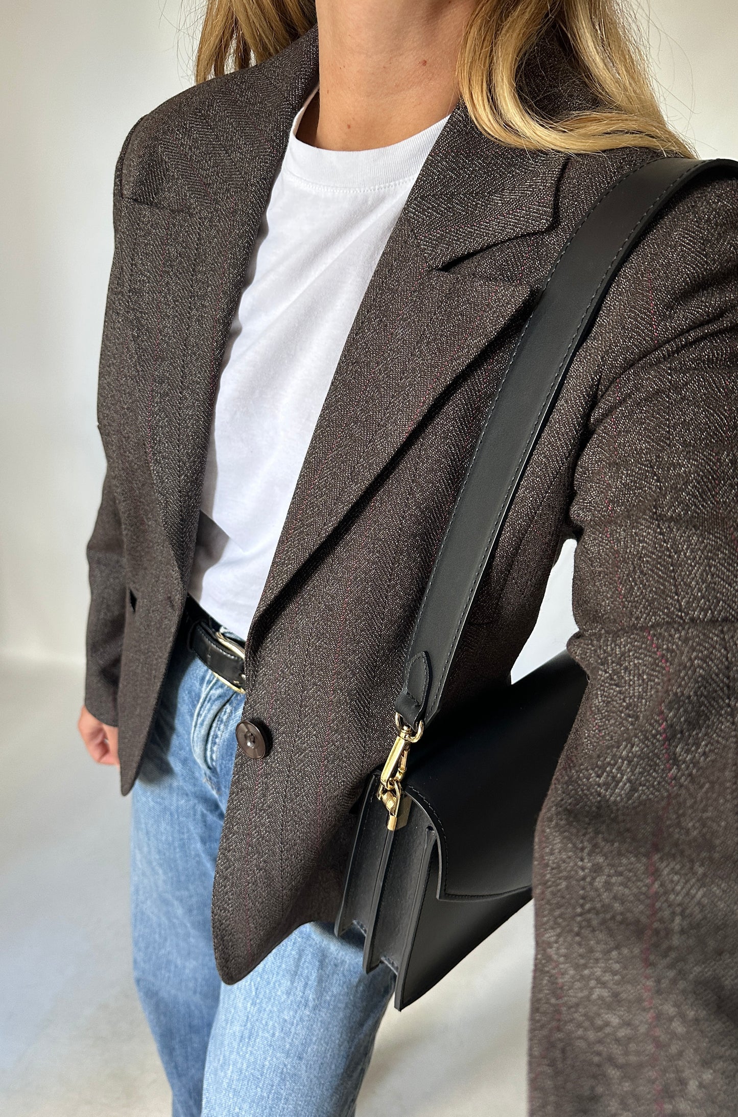 Chocolate wool blazer