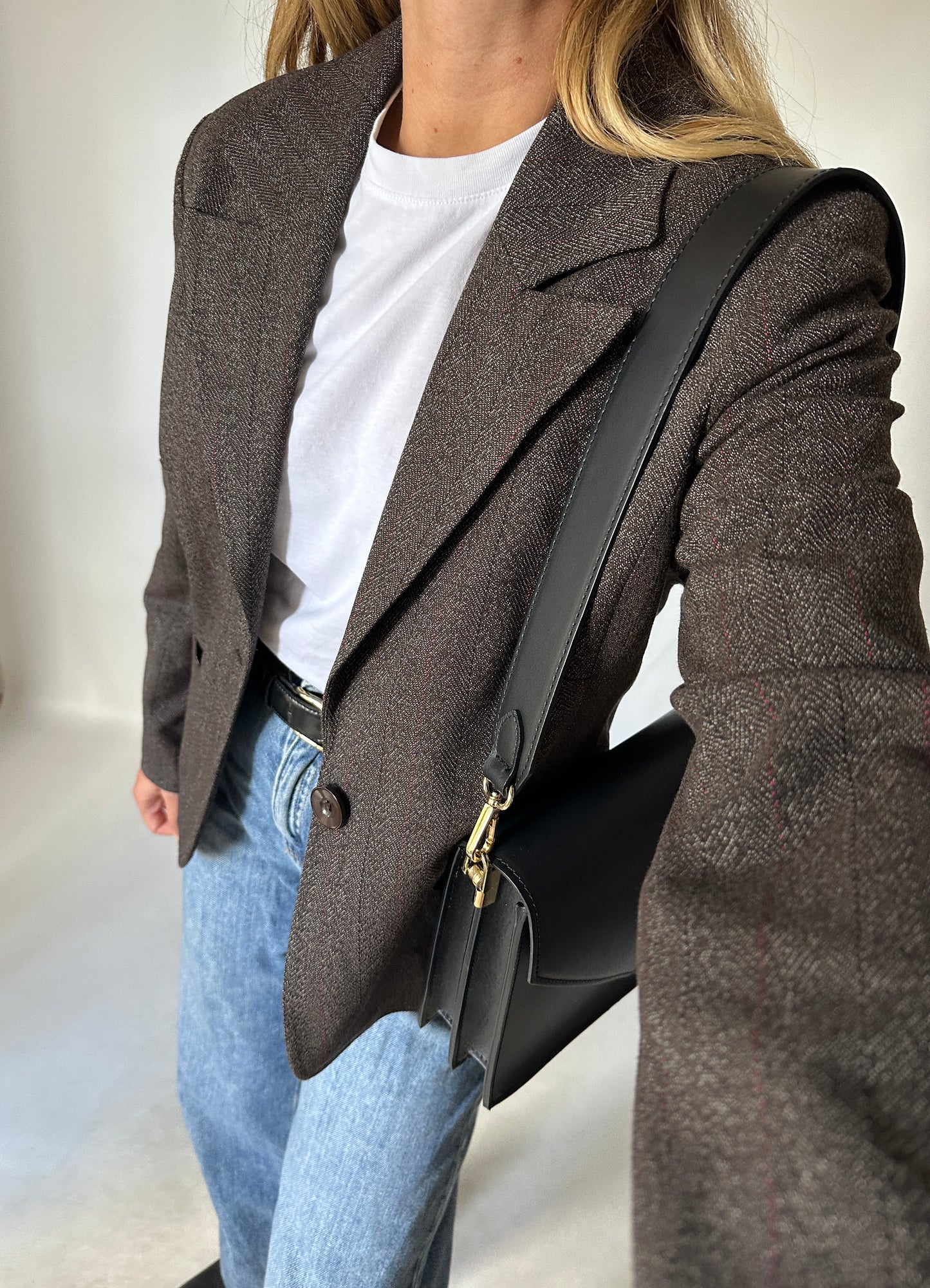 Chocolate wool blazer