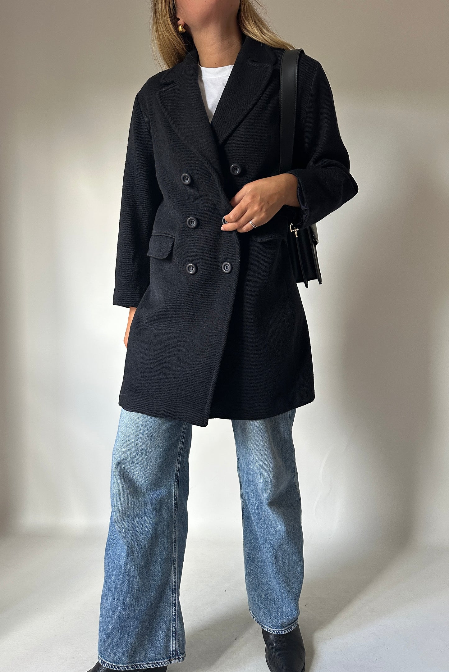 Pure wool navy coat