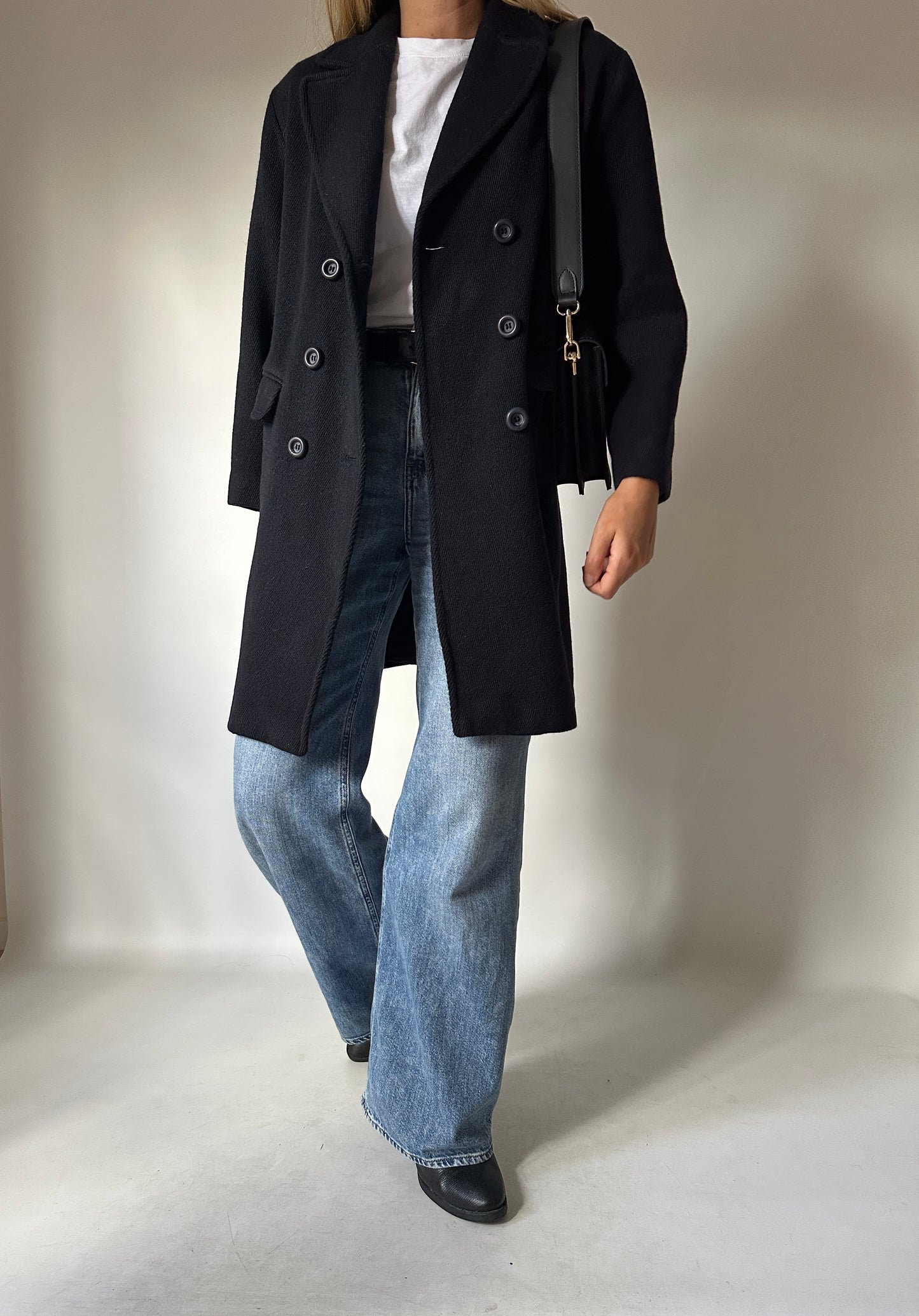 Pure wool navy coat