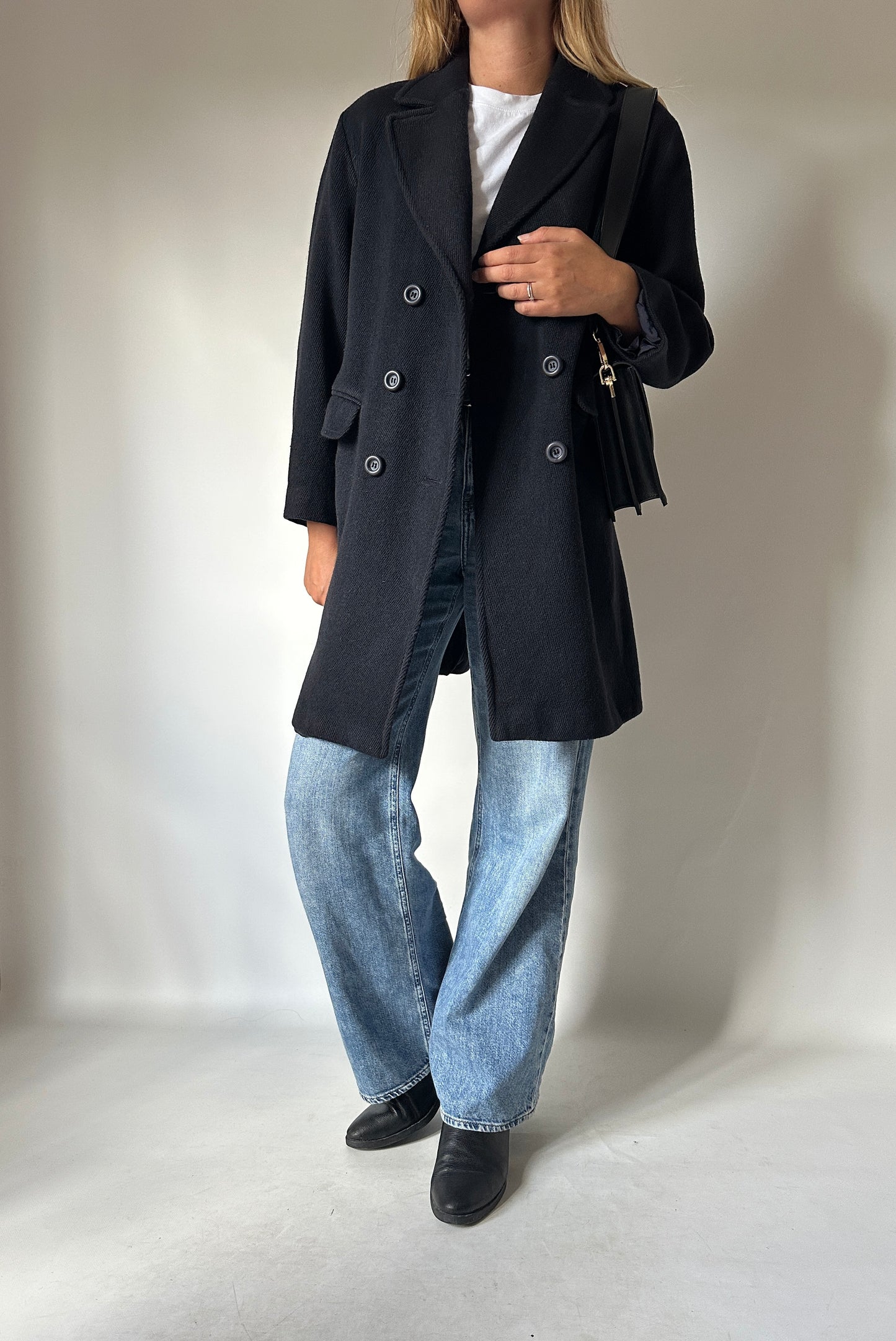 Pure wool navy coat