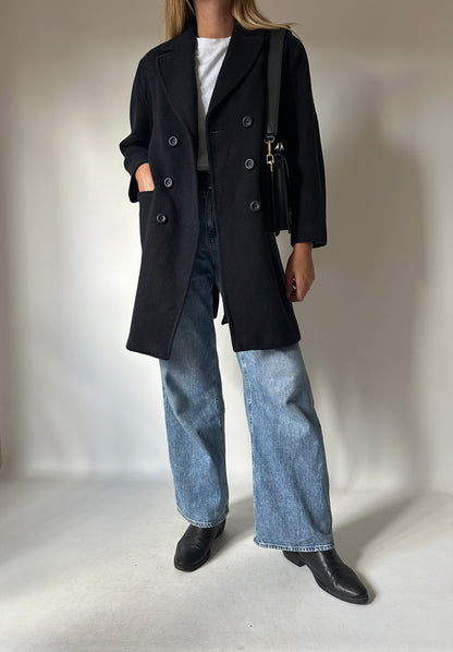 Pure wool navy coat