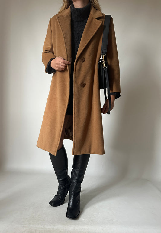 Petite camel coat