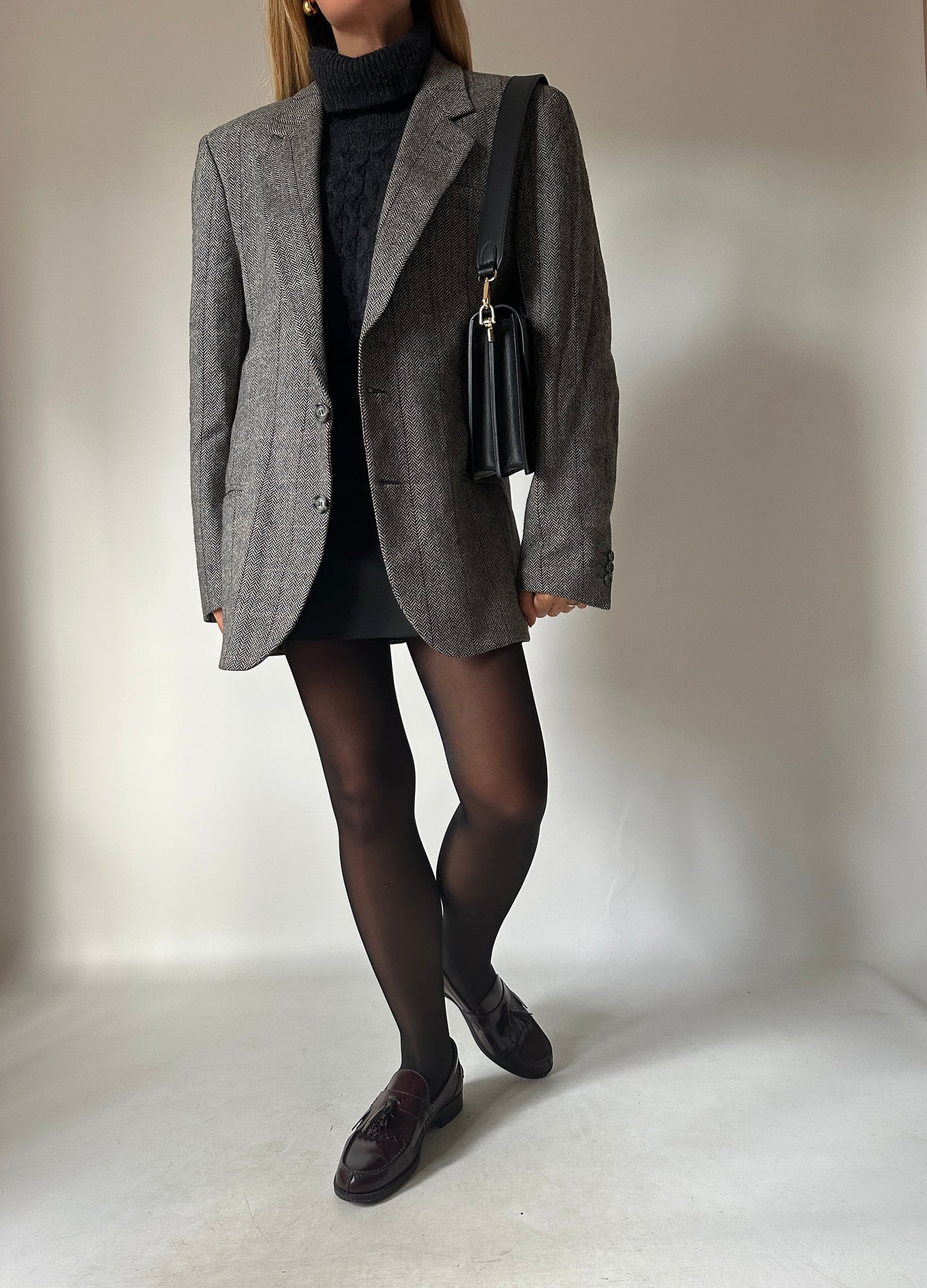 Lambswool and cachemire grey blazer