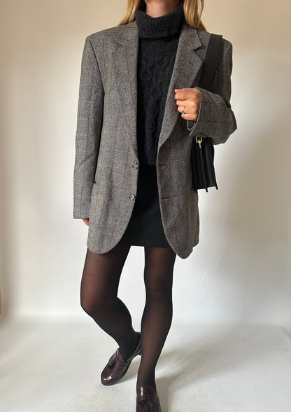 Lambswool and cachemire grey blazer