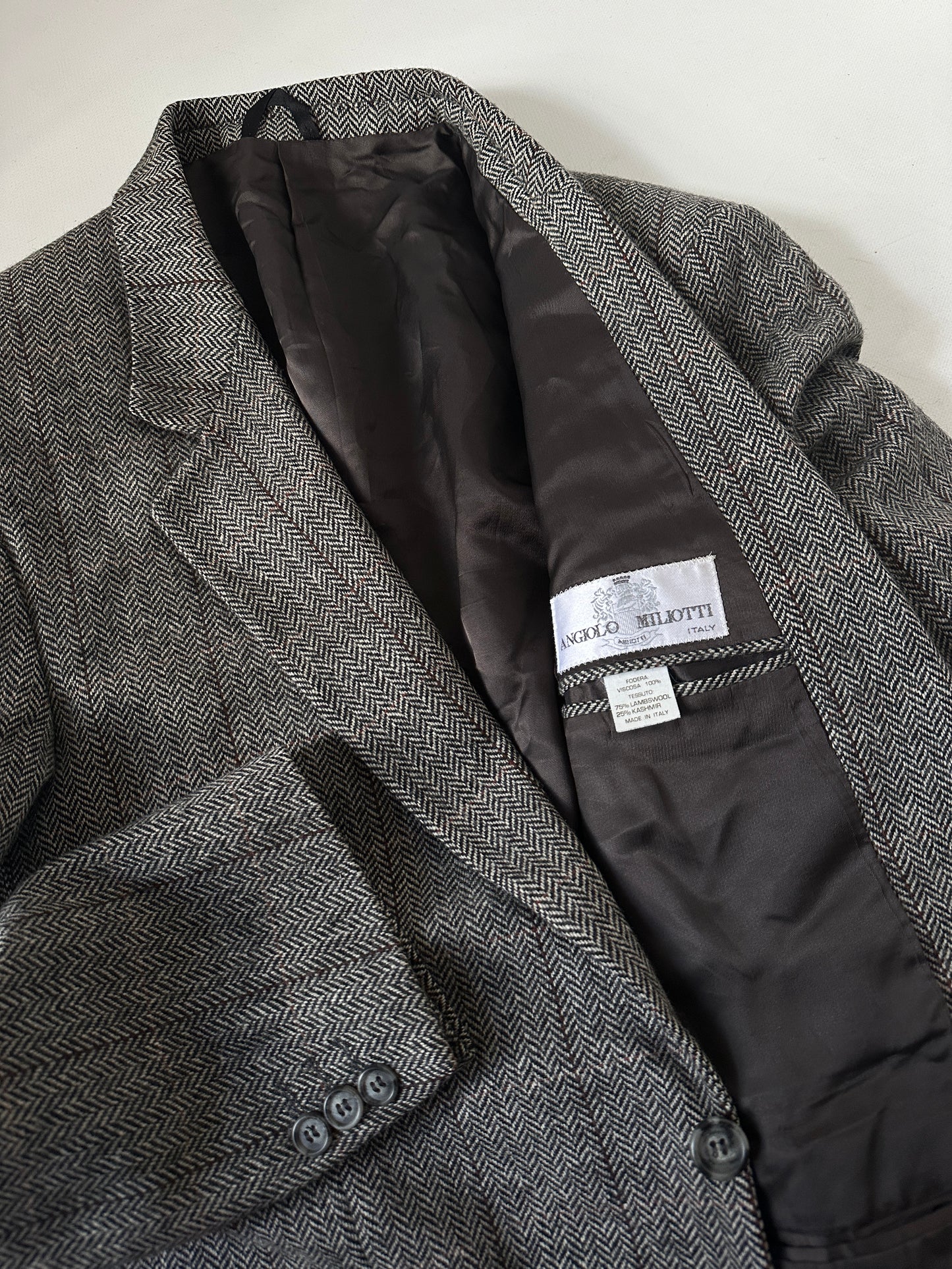 Lambswool and cachemire grey blazer